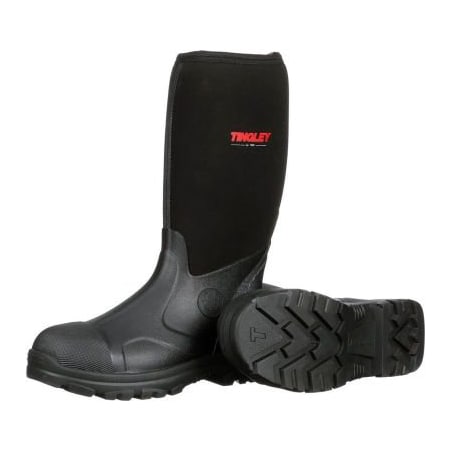 Tingley Tingley Badger Neoprene Boots, Plain Toe, Upper Rubber Sole, Steel Shank, 15"H, Blk, Size 9 87151.09